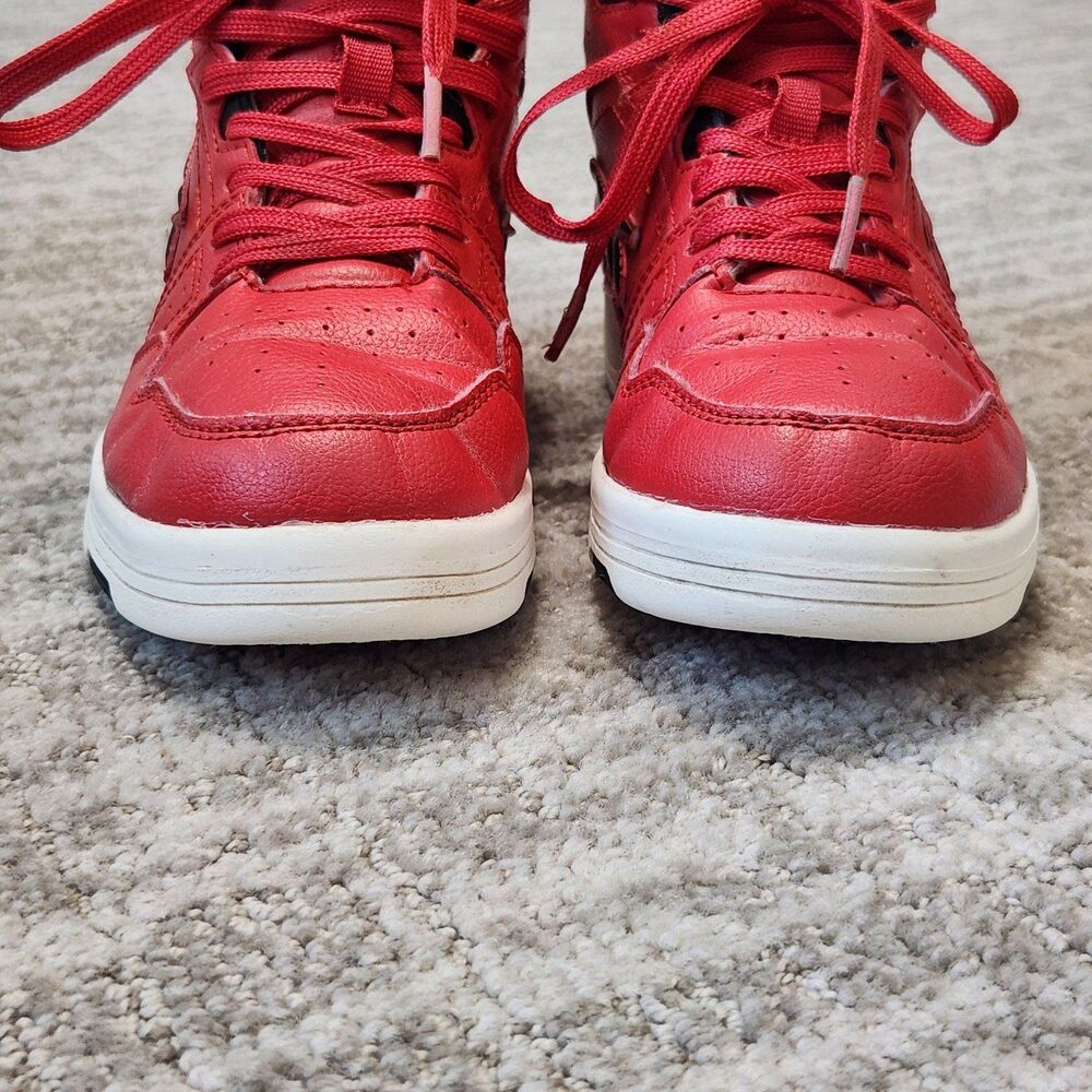 Reebok boys basketball mid-top red sneakers shoes size 1 youth - Picture 3 of 10
